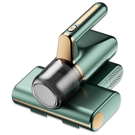 Handdammsugare, kvalstersugare med UV-C-ljus, kvalsterdammsugare, kvalsterdammsugare för madrasser, soffa, mattor grön