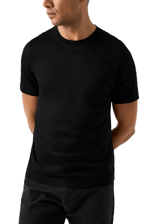 Eton T-shirt I Filo Di Scozia T-shirts Herr Svart L