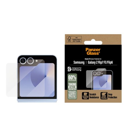 Panzer Samsung Galaxy Z Flip7 FE | Flip6 Classic Fit Screen Protector PanzerGlass - High quality tempered glass screen protector