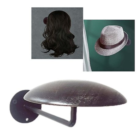 Puinen Hattuhylly Seinälle, Ripustuspaikka Hatuille Ja Peruukille Seinäkiinnitteinen Teline