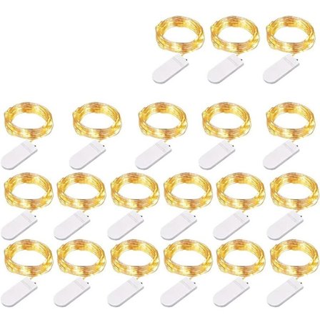 Fairy Lights, Batteridrivna Mini LED-Fairy Lights 1M 10 LED Koppartråd Inomhus och Utomhus Dekorationsljus för Sovrum Jul Bröllop Fest