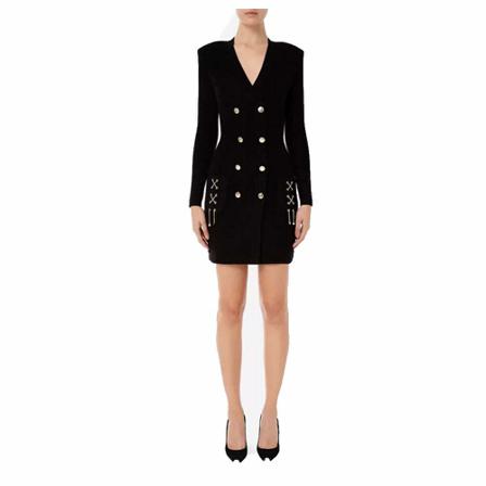 Elisabetta Franchi, Knitted Dresses Zwart, Dames, Maat:XL