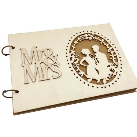 Mr & Mrs Bryllupsgæstebog Personlig Træ Brudgom Gæstebog Signatur 30 sider