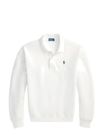 Polo-Collar Fleece Pullover White Polo Ralph Lauren