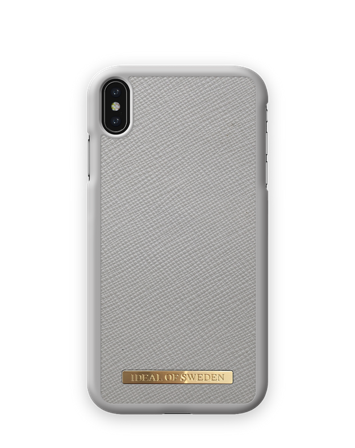 Saffiano Case iPhone XS Max Light Grey, iDeal of Sweden