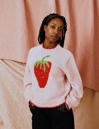 Helmstedt Freja Knit Sweater - Pink - L