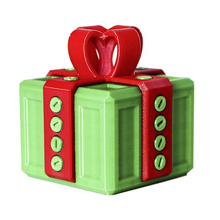 3D-printet Skrueboks Spøk - Morsom Julegaveeske med Skruer for Irriterende Spøkegaver