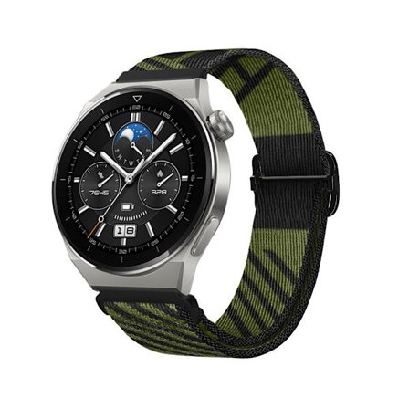 Justerbart elastiskt klockarmband i nylon kompatibelt med Huawei GT3 Pro/Buds, bekvämt, deformationsbeständigt och anti-