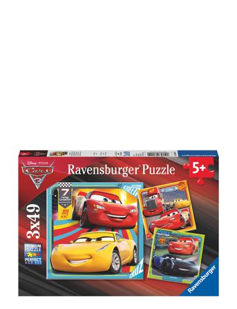 Cars Legends Of The Track 3X49P Toys Puzzles And Games Puzzles Classic Puzzles Monivärinen/Kuvioitu Ravensburger