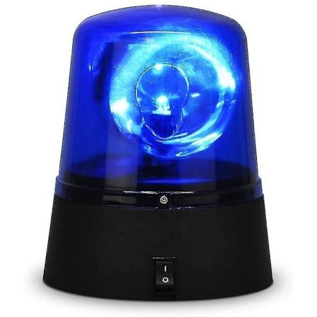 Roterende Blå Led Politi Bil Beacon Disco Fest Dj Lys Lampe Rave Strobe Sirene Høj Kvalitet [kk]