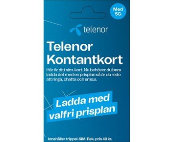 Prepaid Oladdat - Telenor kontantkort, oladdat