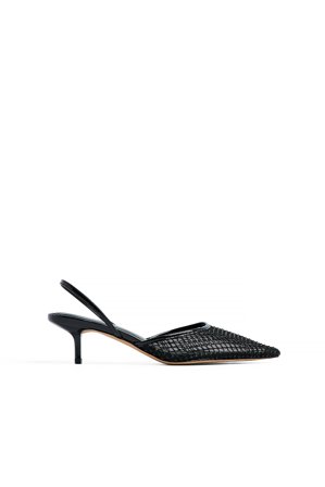 NA-KD Sparkling Mesh Pumps - Nytårssko - Sort - EU 36