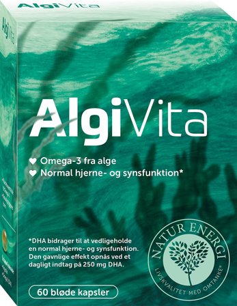 Natur Energi AlgiVita, Helse & Madvarer, Kosttilskud, Fiskeolie & Omega 3