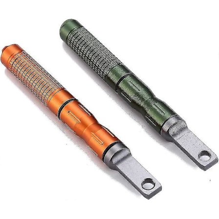 Kompakt tennstål, utskiftbar gjenget ferroceriumstav flint tennstål magnesiumstav, overlevelsessett for nødsituasjoner, camping, fotturer, bushcraft (