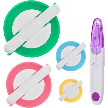 Pompom-maskine - 4 forskellige størrelser - Pompom-fremstillingsværktøj - Strikning