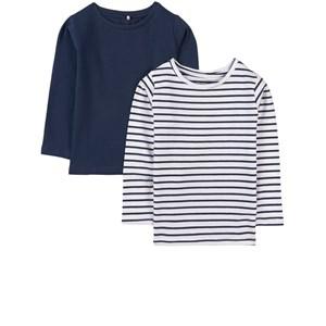 A Happy Brand 2-Pack Navy T-shirt 110/116 cm - Tops - 110/116 cm - Navy - Junge