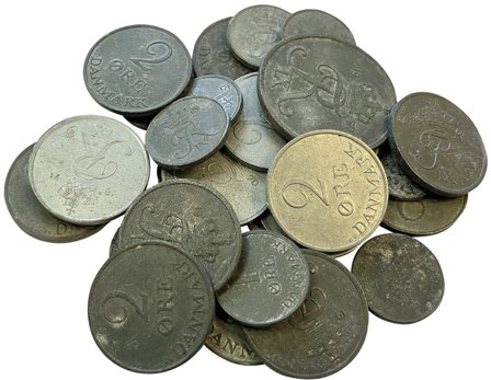Danmark - 30 danske zink-mønter
