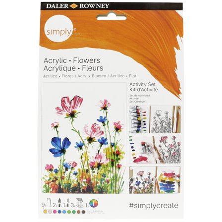 Daler-Rowney Simply Maling av blomster med akrylmaling trinn for trinn
