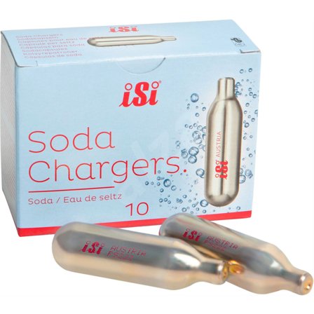 Isi CO2-patroner för Sodasifoner 10 st per ask - Köp kolsyremaskin & tillbehör hos Bagaren & Kocken | Köksmaskiner > Kolsyremaskiner > Kolsyrepatron |
