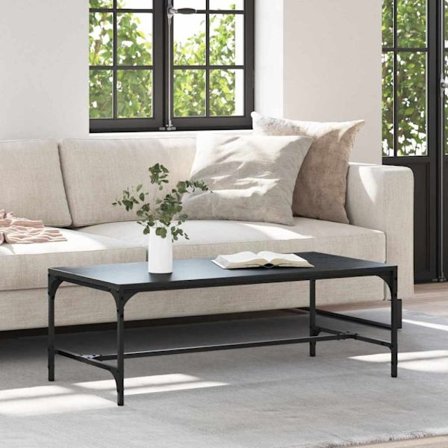 Kaffeebord Svart Ek 100 x 50 x 35 cm Konstruerat trä