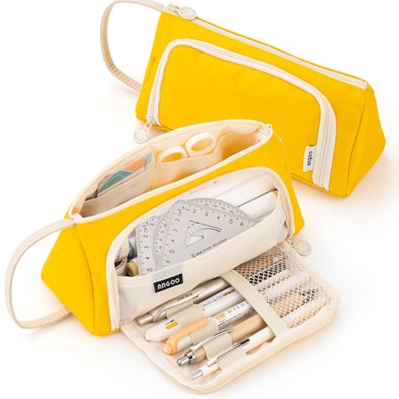 1 stort penalhus med ruminddeling (gul)