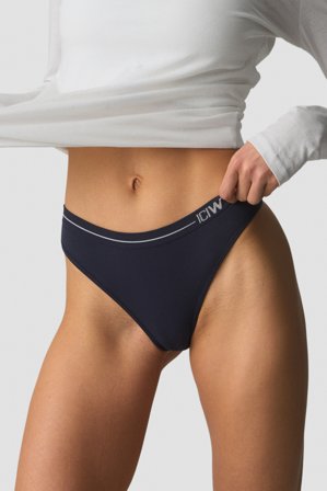 ICANIWILL - Everyday Seamless Thong 2-pack Navy - Naiset - Treenivaatteet ICIW:ltä