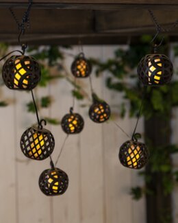 Solcellsdekoration Ljusslinga Flame Svart - Star Trading