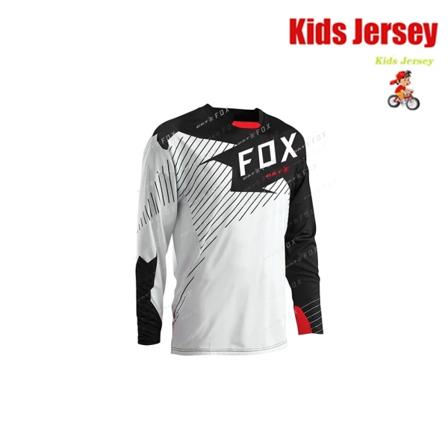 BAT FOX Kids Racing tröja Downhill Jersey Mountain Bike T-shirt Camiseta Motocross Jersey Snabbtorkande andningsbar barntröja KA-AL568 M