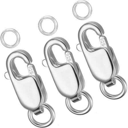 925 Sterling Silver Hummerklospänne med stängda hoppringar