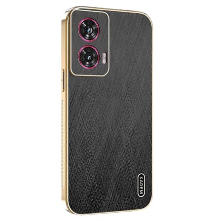 KADEM Skal för Motorola Edge 50 Fusion 5G Elektropläterad Silkesstruktur PU+TPU Mobilskal