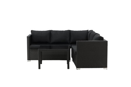 Venture Home Kuba 1532-238 Loungeset soffa, bord, svart, Utemöbler