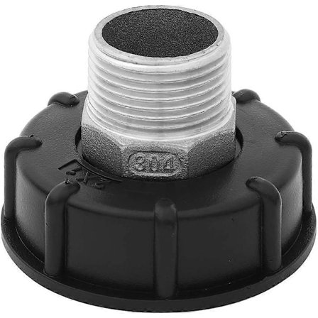 1000L IBC Tank Adapter Tote Tank Afløb Rustfrit Stål Adapter til Udskiftning af Hane 1" Udvendig Gevind
