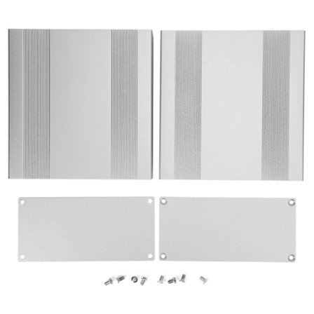 Aluminium Prosjektboks Kabinett DIY GPS Analysator HIFI Forsterker Kasse 68x145x150mm Matt Sølv