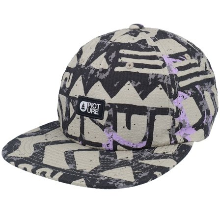 Picture - Beige snapback Cap - Baogi Printed Cap C Eleven Print Strapback @ Hatstore