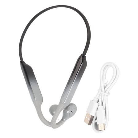 Åbne Øre Knogleledning Høretelefoner Bluetooth 5.0 Indbygget Mic IP56 Vandafvisende Trådløse Sports Høretelefoner til Løbetur Sort Grå