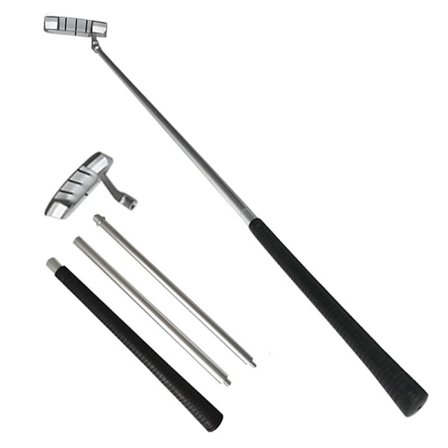 Putter sammenleggbar 3-delt toveis putter med baller venstre- og høyrehendt Enkel å bruke for barn Voksne Klubbtilbehør