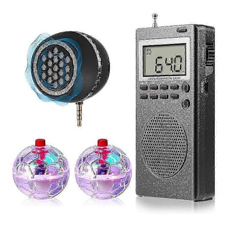 4 st Spirit Box Utrustningskit, med 2 LED Kattbollar 1 Spirit Box Högtalare Paranormal Utrustningskit för[CO]