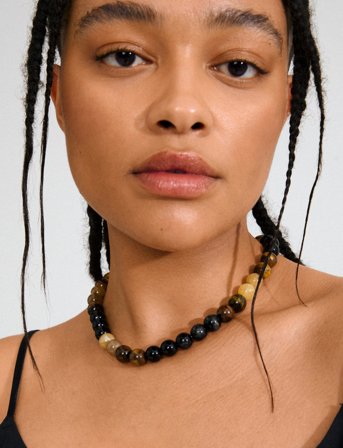 Pilgrim Unfold Necklace Gold-Plated/Brown - Brown - ONE SIZE