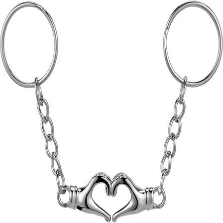wxsp 1 Par Magnetiske Hjertehåndnøkkelringer Sølv Sink Legering Nøkkelringer for Par og Valentinsdag