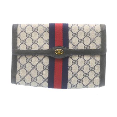 Gucci Vintage, Pre-owned Clutch Beige, Dames, Maat:ONE Size,Canvas