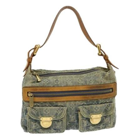 Louis Vuitton Vintage, Pre-owned Denim louis-vuitton-bags Blauw, Dames, Maat:ONE Size,leer