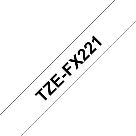 Brother TZe-FX221 - fleksibel ID-tape - 1 kassett(er) - Rull (0,9 cm x 8 m)