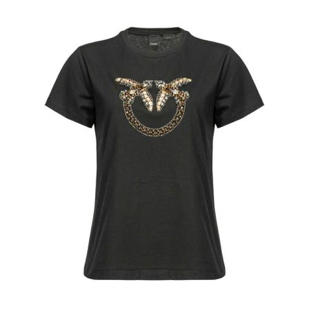 Pinko T-Shirts svart, Dam, Dam, Storlek: XS