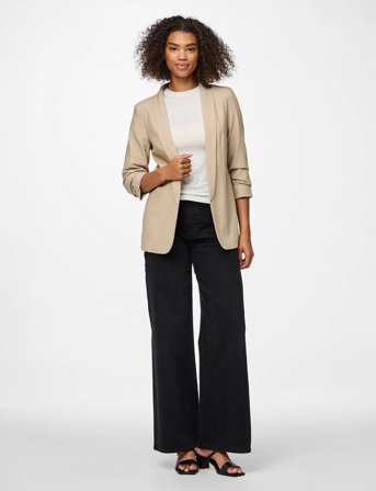 Pieces Pcbosella 3/4 Blazer Noos Bc - Beige - XS