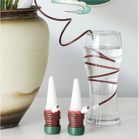 Sett med 4 automatiske vanningsanlegg for planter i keramikk, dryppvanning for hage, innendørs planter