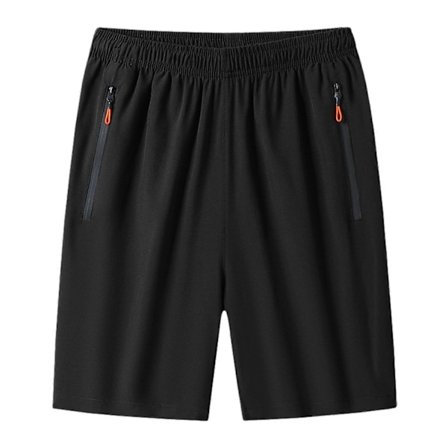 Træningsshorts til mænd med lynlåslommer, vaskbare high-stretch bukser til fitness, træningstøj - Xin
