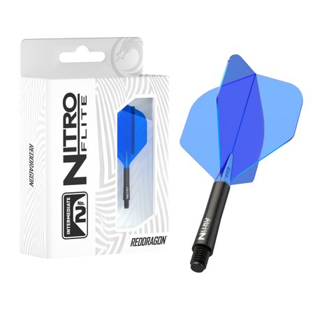 Nitro Flite - Integrated Flight and Shaft Black & Blue | Winmau.com Intermediate
