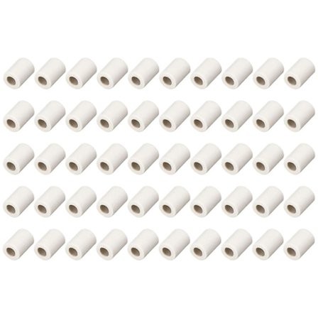 20/50 stk. 4 mm Dia Enkelt Hul Keramisk Rør Højtemperaturbestandig Isolationsrør Elektronisk Ledningsbundt Porcelænsbøsning (FQ)