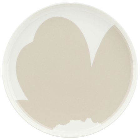 Marimekko Iso Unikko tallerken 25 cm, hvit' - 'Hvit/beige