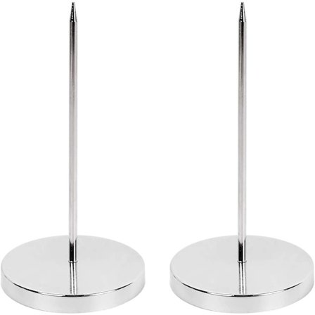 2 stk. regningsgaffel, stang papirholder spyd, check regningsholder i rustfrit stål, memoholder spyd